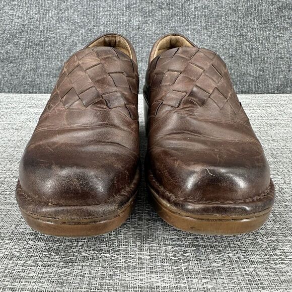 Ariat Ashbourne Briar Leather Clogs Womens Sz EU 38 US 7.5 M Brown Woven Comfort - Picture 5 of 14